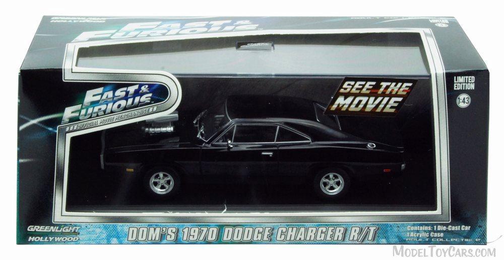 Greenlight 1/43 Dodge Charger Black 1970 - The Fast & Furious 20